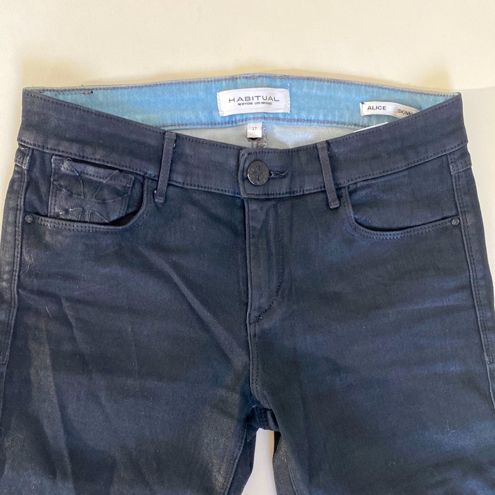 NWOT! Habitual Coated Skinny Jeans
